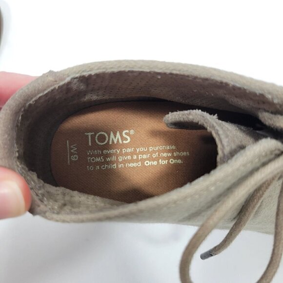 Toms Women's Lunata Taupe Lace Up Suede and Material Booties in a Size 9 - Picture 14 of 16